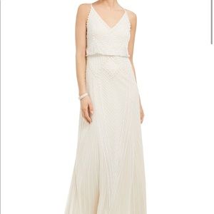 Adrianna Papell Embellished blouson gown